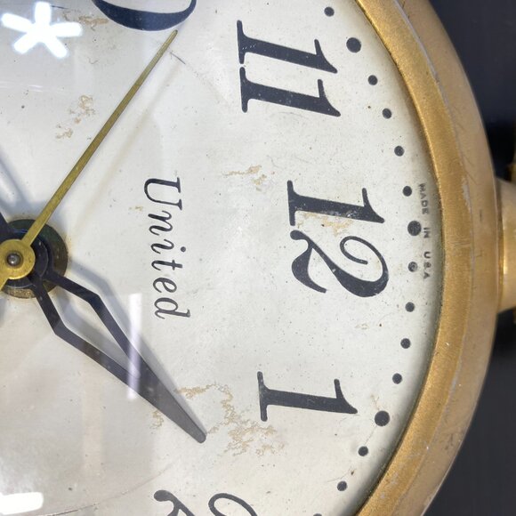 Vintage Working UNITED CLOCK CORP Brooklyn ny, U.S.A Watch Mid Century Wall Cloc - Picture 3 of 10